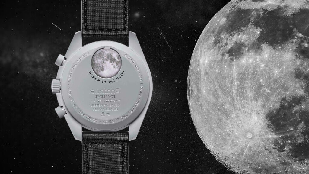 Mặt sau đồng hồ Omega x Swatch Mission to the Moon